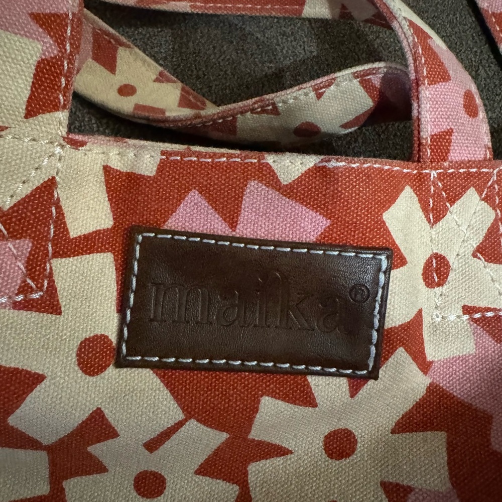 MAIKA Mini Tote Crossbody Bag Linea Red Pink Floral - Picture 3 of 8